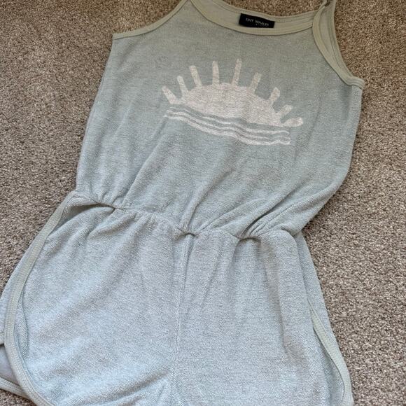 Tiny Whales Girls Sunshine Logo Retro Romper Sz 7 - Picture 3 of 4